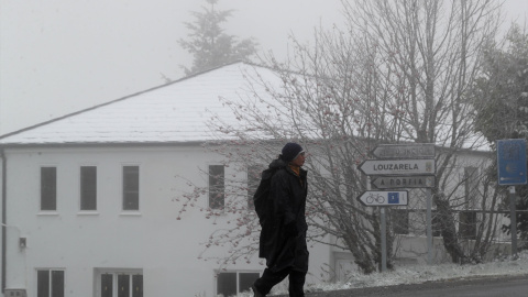Nevada en Lugo, Galicia. Nevada en Lugo, Galicia (España).