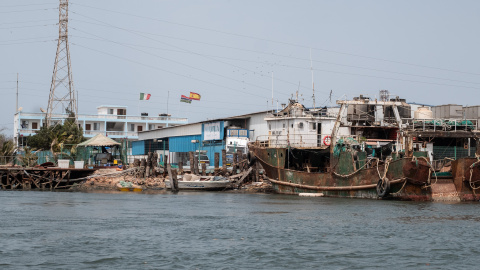 La planta procesadora de mariscos Hansen en Banjul, Gambia. (Marzo de 2025)