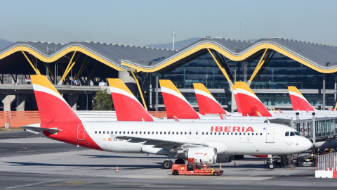 Aviones de Iberia en el aeropuerto Adolfo Suárez Madrid-Barajas.