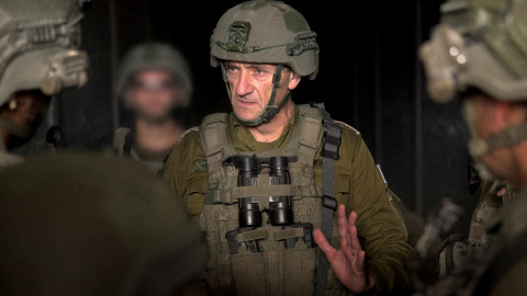 El teniente general Herzi Halevi en el corredor de Filadelfia (Rafah) en una imagen difundida por las IDF el 14/08/2024