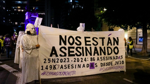 Foto de archivo de la manifestación por el 25N de 2024 en València.