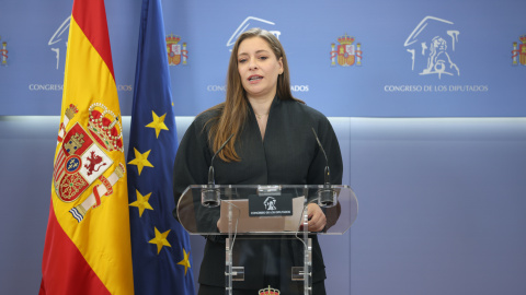 La portavoz del grupo parlamentario Popular, Ester Muñoz, durante una rueda de prensa en el Congreso de los Diputados, a 25 de noviembre de 2025, en Madrid (España). La portavoz del grupo parlamentario Popular, Ester Muñoz, durante una rueda de prensa en el Congreso de los Diputados, a 25 de noviembre de 2025, en Madrid (España).