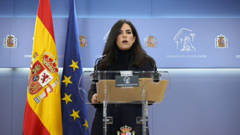 La portavoz del grupo parlamentario de Vox, Pepa Millán, durante una rueda de prensa en el Congreso de los Diputados, a 25 de noviembre de 2025, en Madrid (España). LLa portavoz del grupo parlamentario de Vox, Pepa Millán, durante una rueda de prensa en el Congreso de los Diputados, a 25 de noviembre de 2025, en Madrid (España).