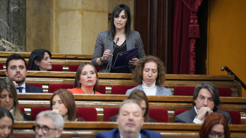 La diputada de Aliança Catalana, Silvia Orriols, durante una sesión de control al Govern, en el Parlament de Catalunya, a 19 de noviembre de 2025, en Barcelona, Catalunya (España). (La diputada de Aliança Catalana, Silvia Orriols, durante una sesión de control al Govern, en el Parlament de Catalunya, a 19 de noviembre de 2025, en Barcelona, Catalunya (España).