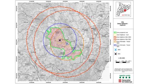 Radis de control i zones d'actuació Radis de control i zones d'actuació