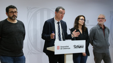 El conseller d'Agricultura, Òscar Ordeig, en la roda de premsa sobre la pesta porcina que va fer divendres. 28/11/2025 El conseller d'Agricultura, Òscar Ordeig, en la roda de premsa sobre la pesta porcina que va fer divendres.