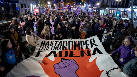 Manifestantes durante una concentración por el día de la Eliminación de la violencia contra las Mujeres, a 25 de noviembre de 2025, en Madrid. Manifestantes durante una concentración por el día de la Eliminación de la violencia contra las Mujeres, a 25 de noviembre de 2025, en Madrid.