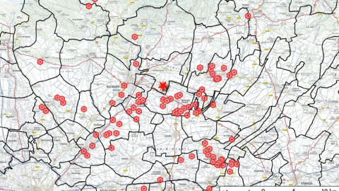 Mapa amb les explotacions que figuren al PGA de la Sentiu Bioenergy SL
