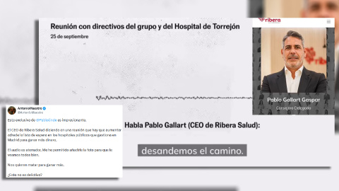 Audios publicados del CEO de Ribera Salud.
