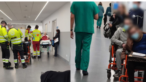 Diseño sin título Pacientes aguardan en los pasillos de un hospital de la Comunidad de Madrid, a 3 de diciembre de 2025.