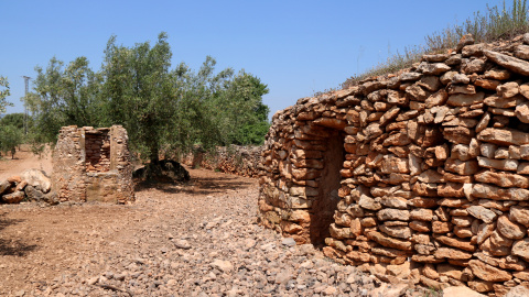 Una barraca de pedra seca, afectada pel PDUAE, al terme municipal de Vila-rodona, a l'Alt Camp Una barraca de pedra seca, afectada pel PDUAE, al terme municipal de Vila-rodona, a l'Alt Camp