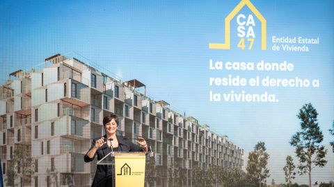 La ministra de Vivienda y Agenda Urbana, Isabel Rodríguez, interviene durante la presentación de la Entidad Estatal de Vivienda, en el Espacio Rastro, a 4 de diciembre de 2025, en Madrid (España). La ministra de Vivienda y Agenda Urbana, Isabel Rodríguez, interviene durante la presentación de la Entidad Estatal de Vivienda, en el Espacio Rastro, a 4 de diciembre de 2025, en Madrid (España).