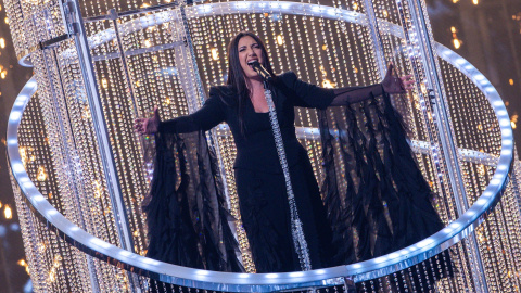 Imagen de archivo de la actuación de la israelí Yuval Raphael.