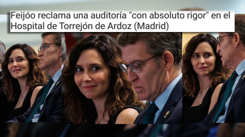 La presidenta madrileña, Isabel Díaz Ayuso, y el líder del PP, Alberto Núñez Feijóo.