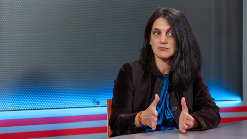 Sánchez Acera, durante la entrevista en la redacción de 'Público'. Sánchez Acera, durante la entrevista en la redacción de 'Público'