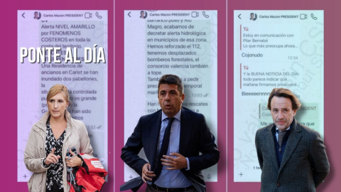 Foto montaje con imágenes de Salomé Pradas, Carlos Mazón y José Manuel Cuenca.