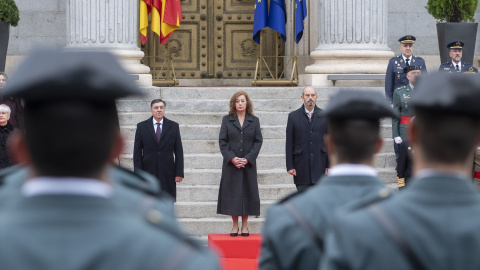 La presidenta del Congreso, Francina Armengol, en el Congreso, este sábado. La presidenta del Congreso, Francina Armengol, en el Congreso, este sábado.
