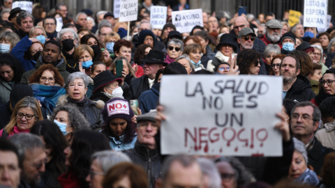 Manifestación por la mejora de la sanidad pública en Madrid.