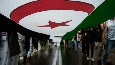 Manifestación ‘50 años de resistencia del pueblo saharaui’, a 15 de noviembre de 2025, en Madrid.