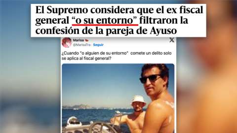 Un tuit ironizando con la sentencia del Supremo sobre García Ortiz. Un tuit ironizando con la sentencia del Supremo sobre García Ortiz.