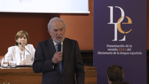 El director de la RAE, Santiago Muñoz Machado, presenta la  nueva versión del DLE.