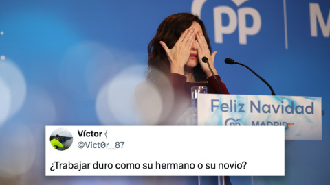 Isabel Díaz Ayuso, durante la cena de navidad del PP de Madrid. ALEJANDRO MARTÍNEZ VÉLEZ (EUROPA PRESS)