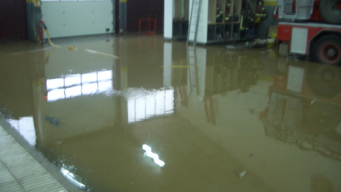 El parque del Vall d'Aro, inundado por fuertes lluvias. El parque del Vall d'Aro, inundado por fuertes lluvias.