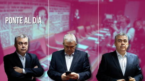 Fotomontaje con imágenes de Santos Cerdán. Fotomontaje con imágenes de Santos Cerdán.