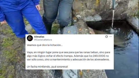 Una rampa en un abrevadero de la localidad de Murias de Paredes (León).
