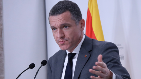 El conseller Òscar Ordeig en una roda de premsa d'aquesta setmana.