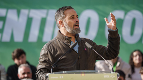 El presidente de Vox, Santiago Abascal, interviene en la clausura de un acto de campaña, en el Parque de la Piedad, a 13 de diciembre de 2025, en Almendralejo, Badajoz, Extremadura (España) El presidente de Vox, Santiago Abascal, interviene en la clausura de un acto de campaña, en el Parque de la Piedad, a 13 de diciembre de 2025, en Almendralejo, Badajoz, Extremadura (España)