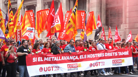 Manifestació dels treballadors del sector de metall a Barcelona el passat 30 d'octubre.