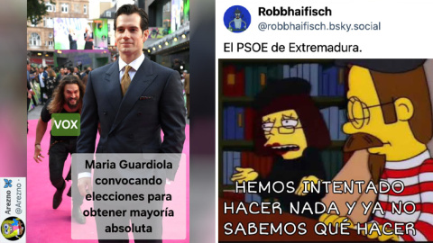 Memes sobre el resultado de las elecciones en Extremadura.