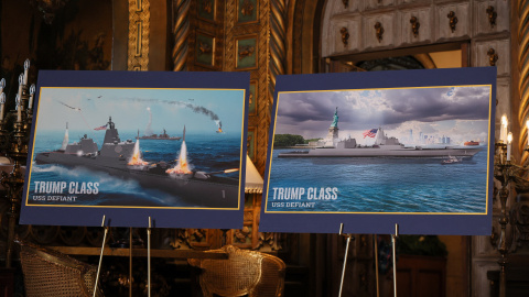 Imágenes de los acorazados 'clase Trump'.