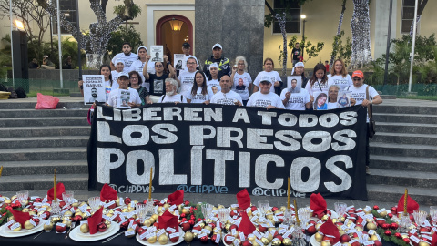 Imagen de una movilización por la liberación de presos políticos en Venezuela.