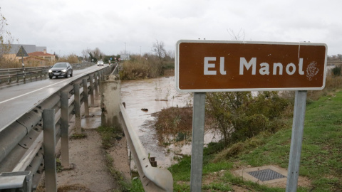 El riu Manol al seu pas per Pont del Príncep (Alt Empordà) aquest dia de Sant Esteve.