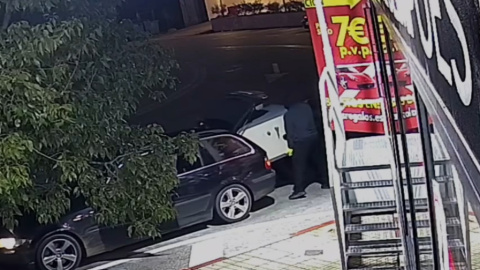 Robo caja fuerte del Camión de los Regalos. Imagen del robo de la caja fuerte del Camión de los Regalos.