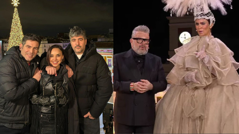 Fotomontaje de Chenoa junto a Estopa y Chicote junto a Pedroche. Fotomontaje de Chenoa junto a Estopa y Chicote junto a Pedroche.