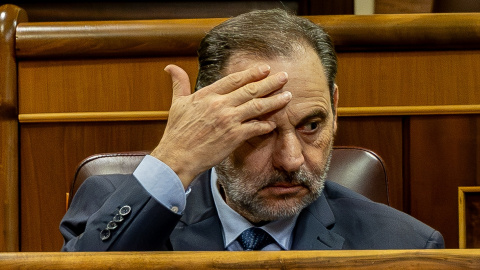 José Luis Ábalos durante una sesión plenaria en el Congreso de los Diputados.