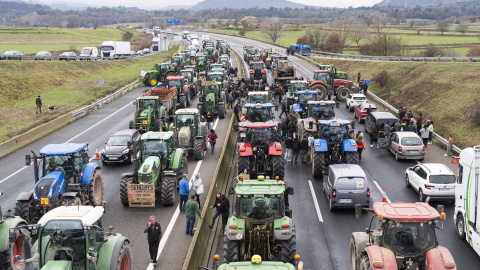 La tractorada en la C-25 (Barcelona) del pasado 29 de diciembre de 2025.