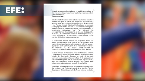 Gobierno de Maduro denuncia "gravísima agresión militar" de EEUU contra Venezuela