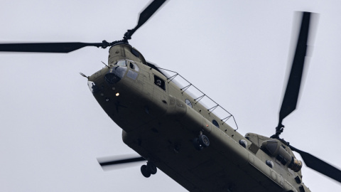 Un helicóptero Chinook, que Delta Force emplea habitualmente como transporte.