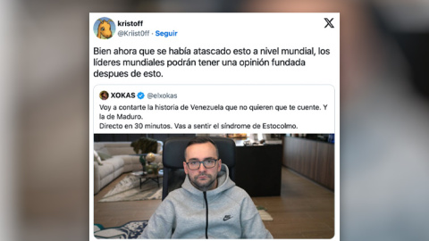 Críticas al tuit de El Xokas sobre Venezuela.