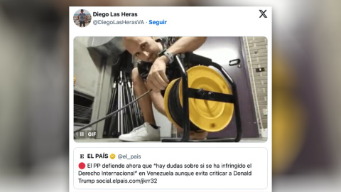 Un meme bromea con la posición del PP respecto al ataque de EEUU a Venezuela.