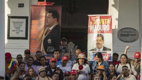 Personas participan en una manifestación para pedir la libertad de Maduro este miércoles, en Maracaibo (Venezuela). Personas participan en una manifestación para pedir la libertad de Maduro este miércoles, en Maracaibo (Venezuela).