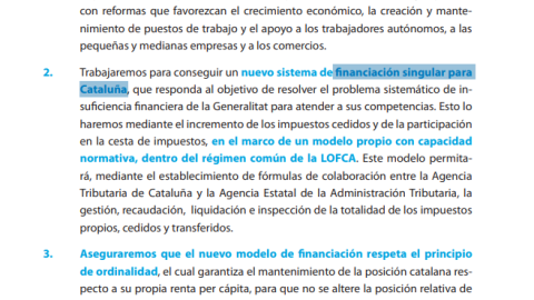Imagen del programa electoral del PP en 2012 para las elecciones en Catalunya. Imagen del programa electoral del PP en 2012 para las elecciones en Catalunya.