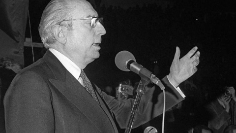 Enrique Tierno Galván, alcalde de Madrid entre 1979 y 1986.