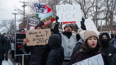 Protestas por el asesinato de Renee Nicole Good en Minneapolis, este sábado. Protestas por el asesinato de Renee Nicole Good en Minneapolis, este sábado.