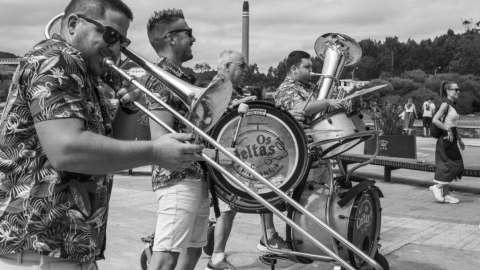 La Charanga Os Celtas , en la actuación de la fiesta de la Maruxaina.