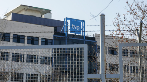 Logotipo de Televisión Española en la sede de RTVE en Prado del Rey, Madrid, en una imagen de archivo. Logotipo de Televisión Española en la sede de RTVE en Prado del Rey, Madrid, en una imagen de archivo.